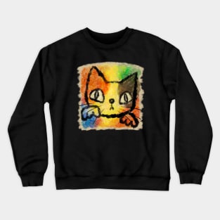 Tortoiseshell Cat Punch Crewneck Sweatshirt